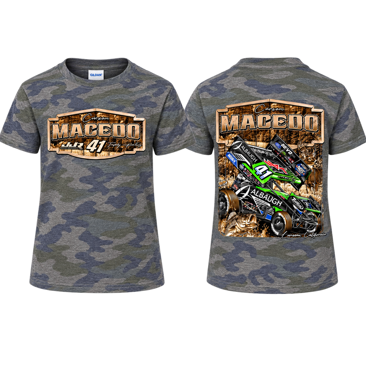 Toddler/Youth Huntin' Horsepower Design T-Shirt (Camo)