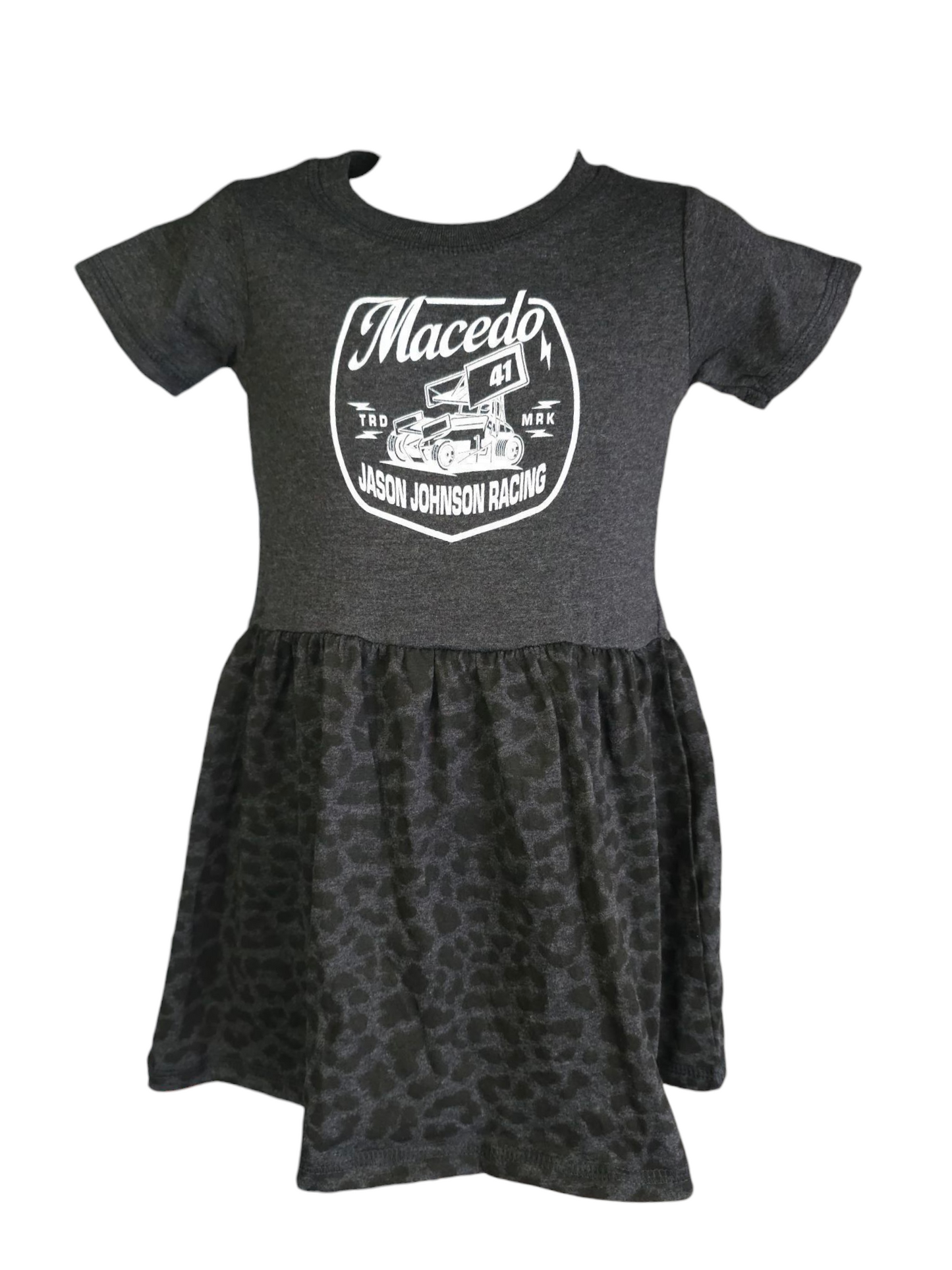 Toddler Trademark Design Dress (Vintage Smoke/Black Leopard)