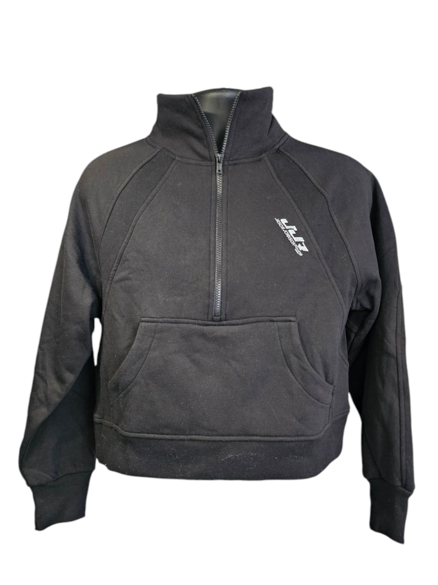 Ladies Style 1/4 Collar W/ 1/2 Zip Crop W/ Poclet
