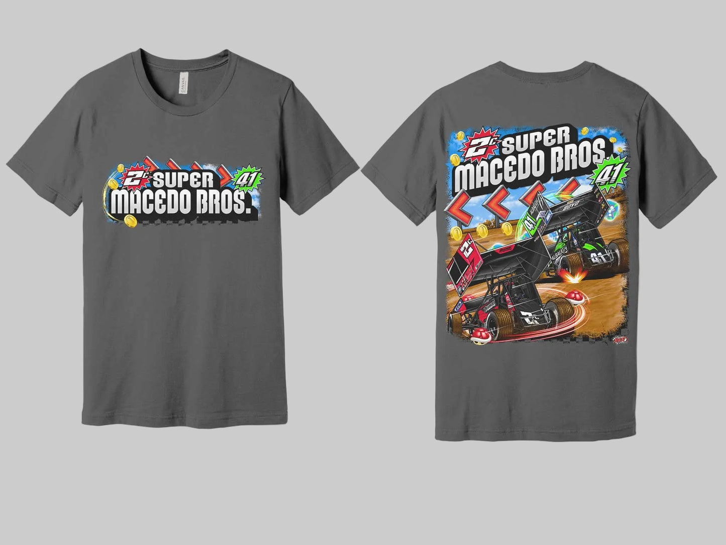Macedo Brothers 2.0 Design T-Shirt (Asphalt Grey)