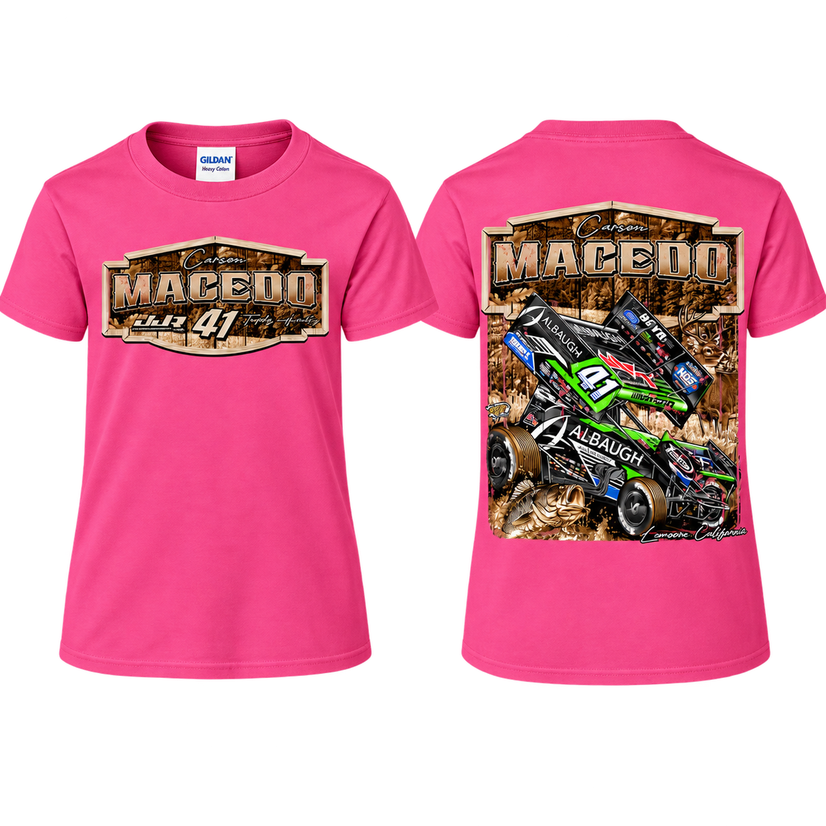 Toddler/Youth Huntin' Horsepower Design T-Shirt (Pink)