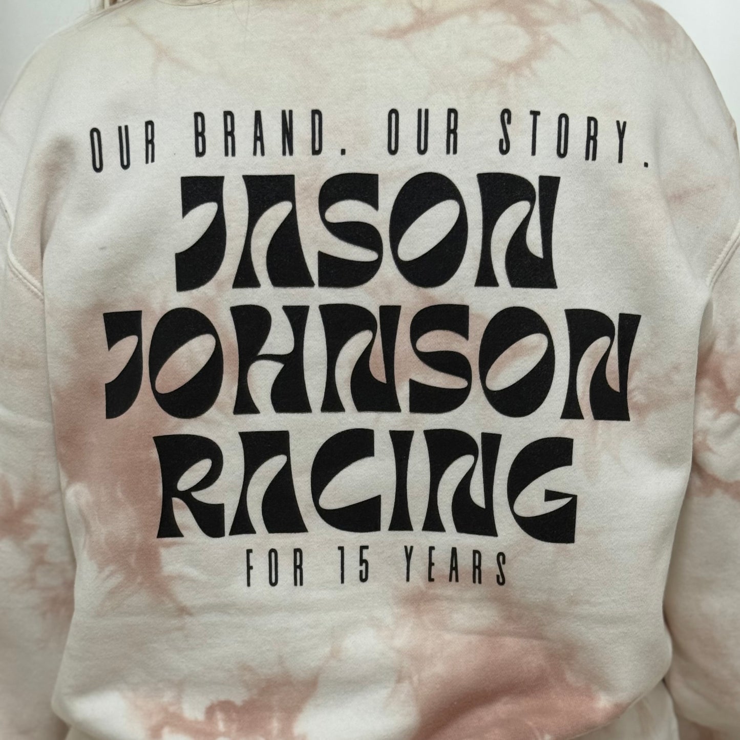Our Brand. Our Story. Tie-Dye Crewneck Sweatshirt (Pink)