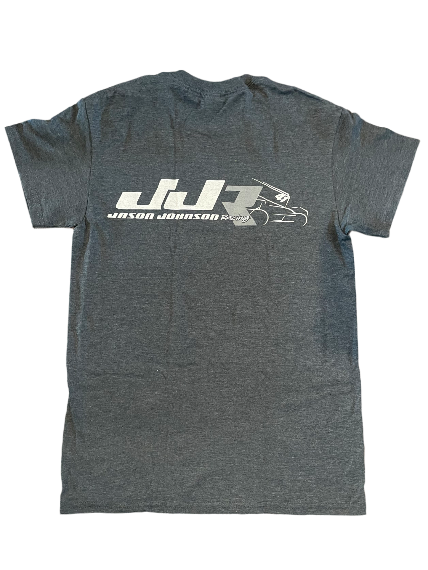 Racing Stripe JJR Logo (Dark Heather Gray)