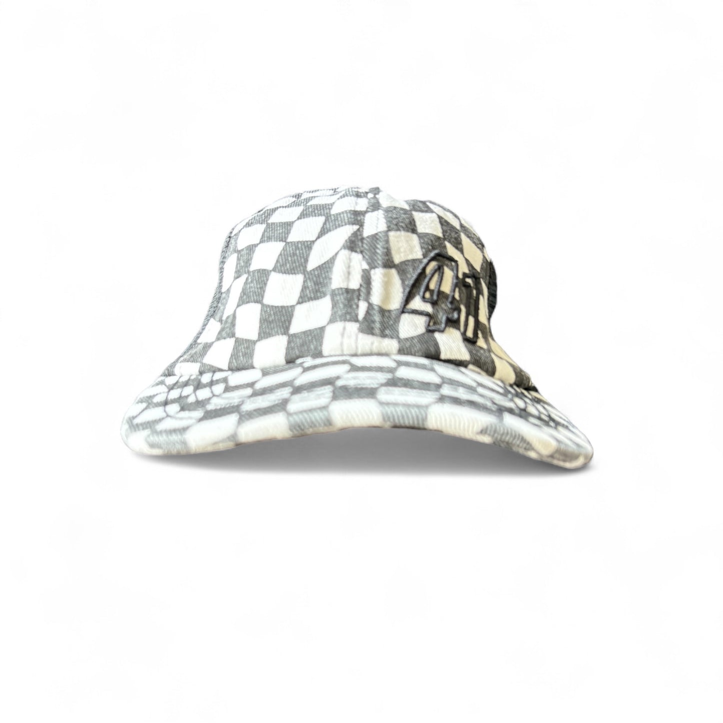 Ladies 41 Checkered Crisscross Ponytail Velcro Hat