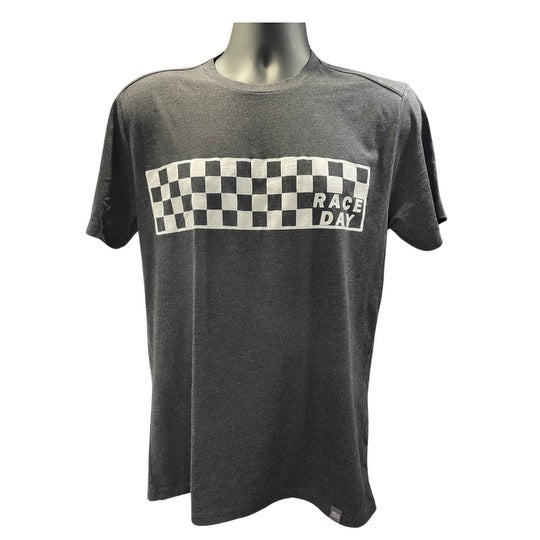 Checkered Race Day T-Shirt (Smoked Grey)