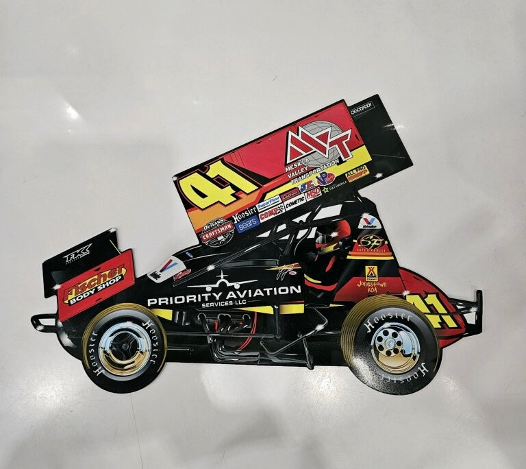 Jason Johnson Red Metal Car Cut Out