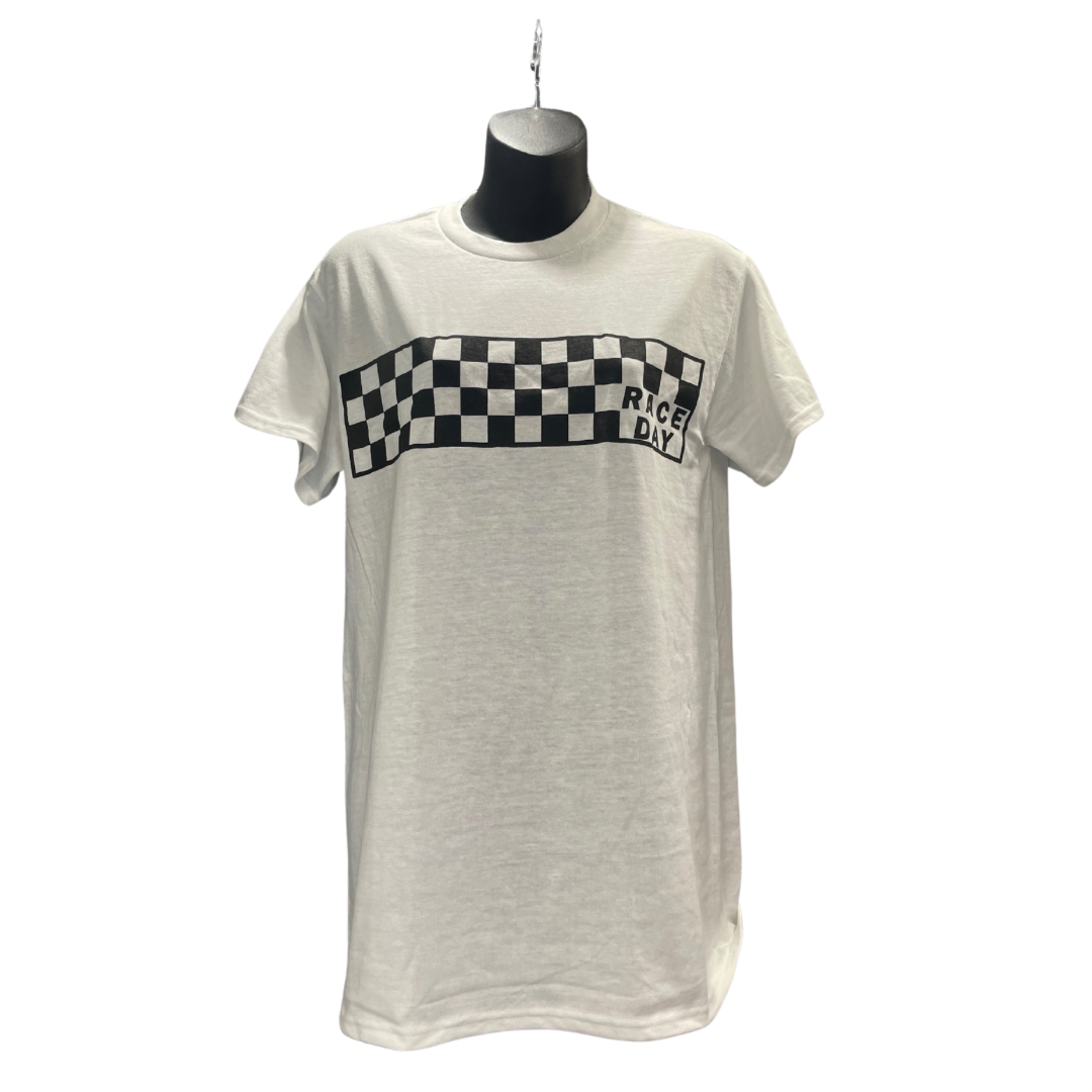 Checkered Race Day T-Shirt (White)