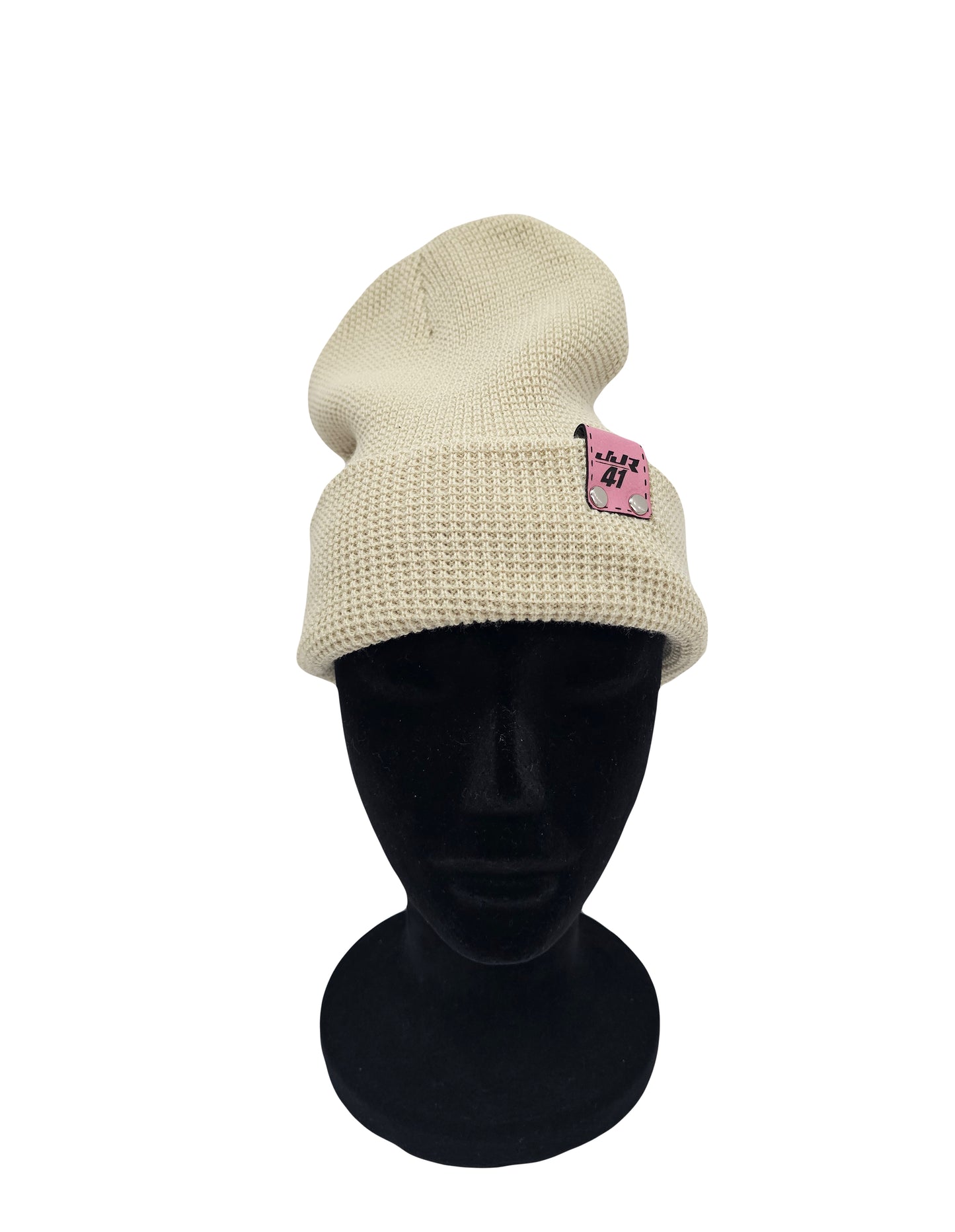 Pinned Patch JJR 41 Cuffed Beanie (Tan)
