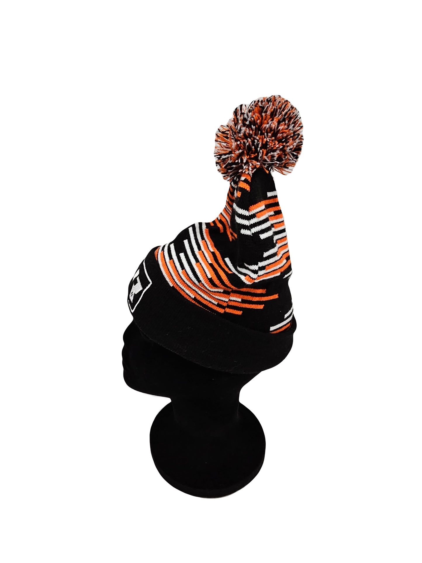 JJR Forever 41 POM POM Beanie (Black/White/Orange)