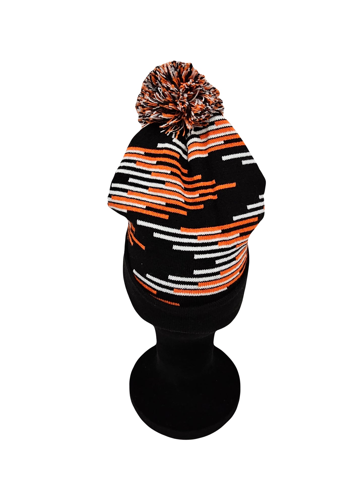 JJR Forever 41 POM POM Beanie (Black/White/Orange)