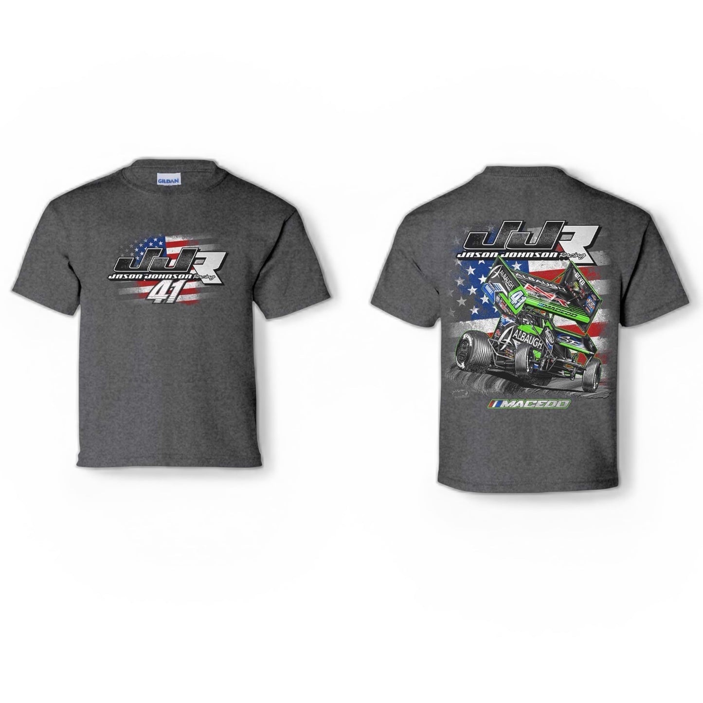 Youth All American Design T-Shirt (Heather Charcoal)