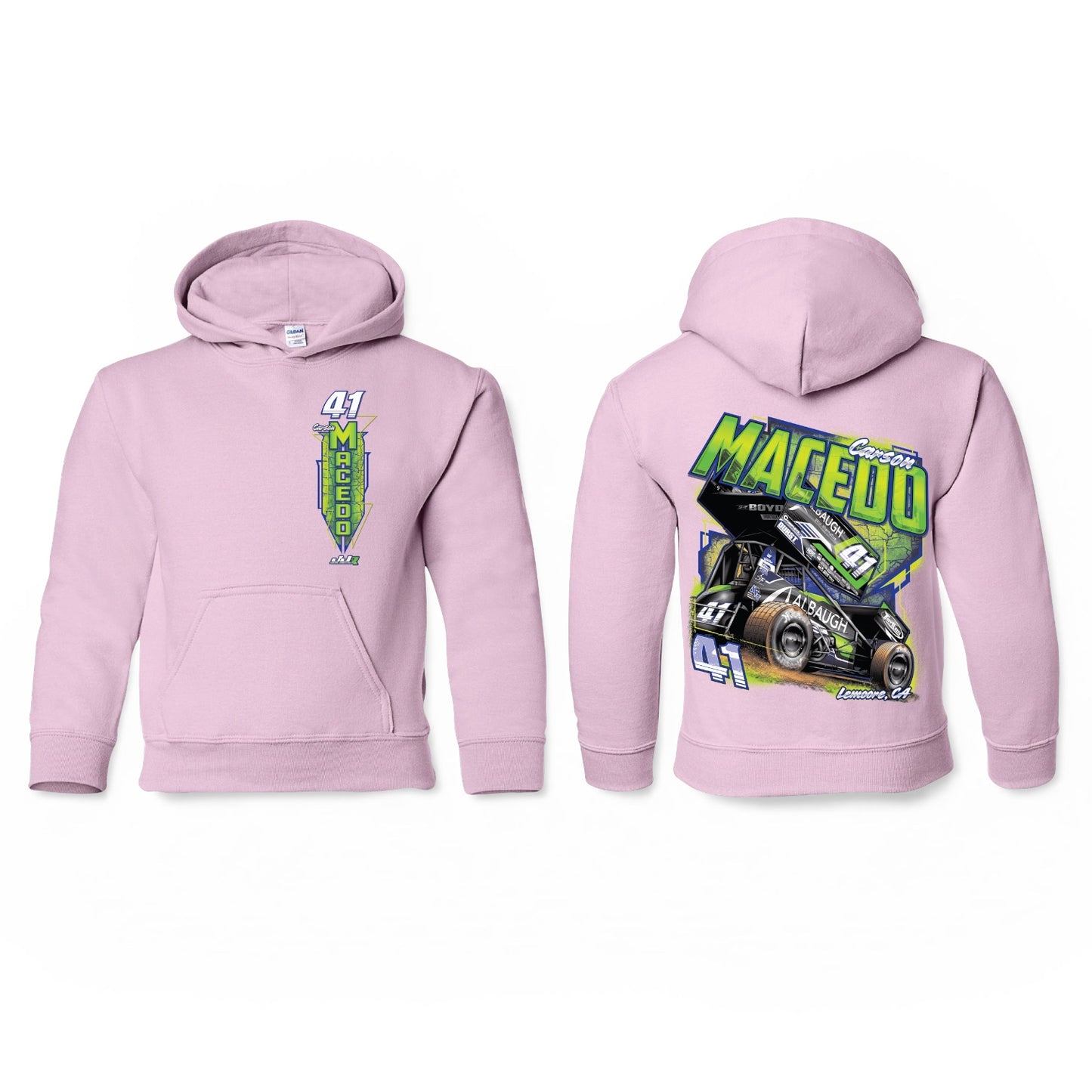 Youth Big Riggin Design, Hoodie (Pink)