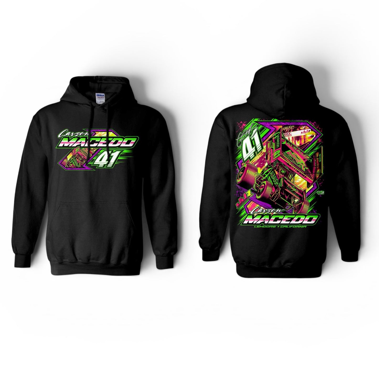 Youth Midnight Neon Design Hoodie (Black)