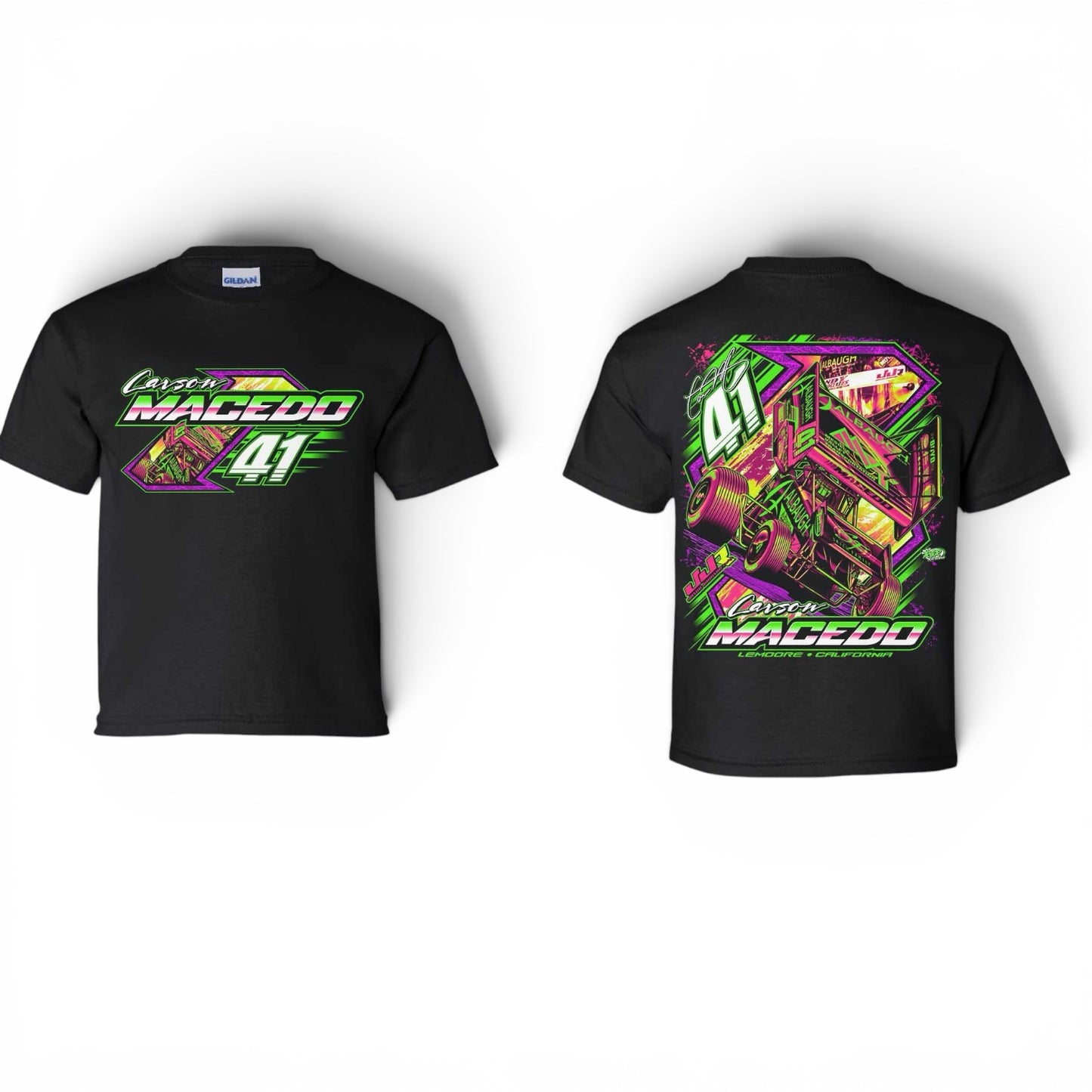Youth Midnight Neon Design T-Shirt (Black)