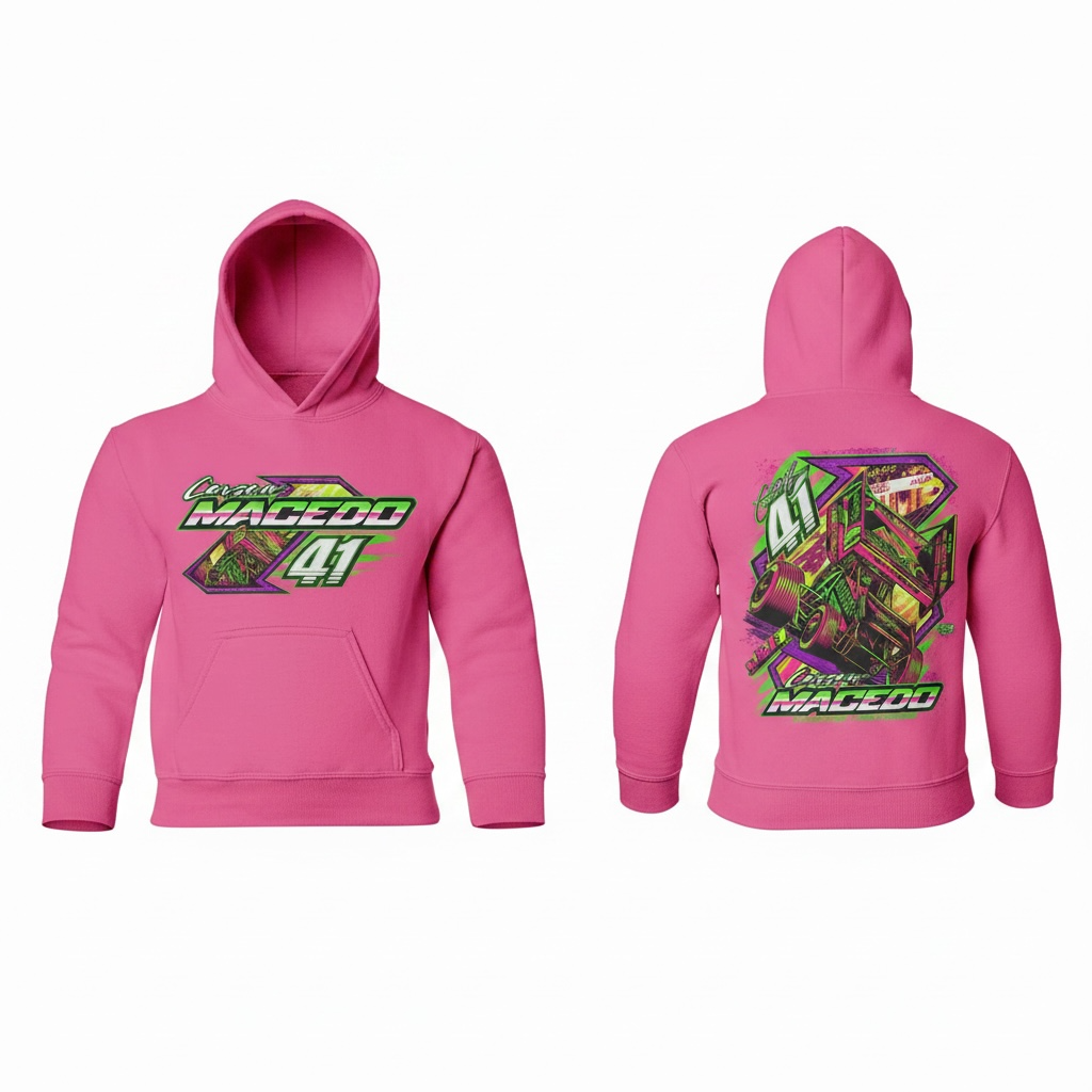 Youth Midnight Neon Design Hoodie (Pink)