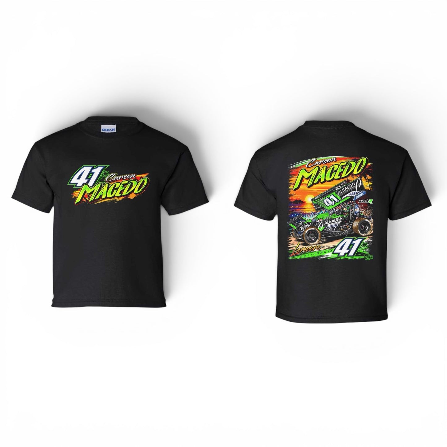 Youth Cali Vibes Design T-Shirt (Black)