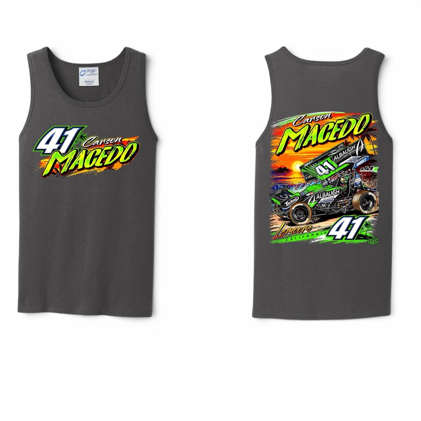 Men's Cali Vibes Design Tank (Charcoal)