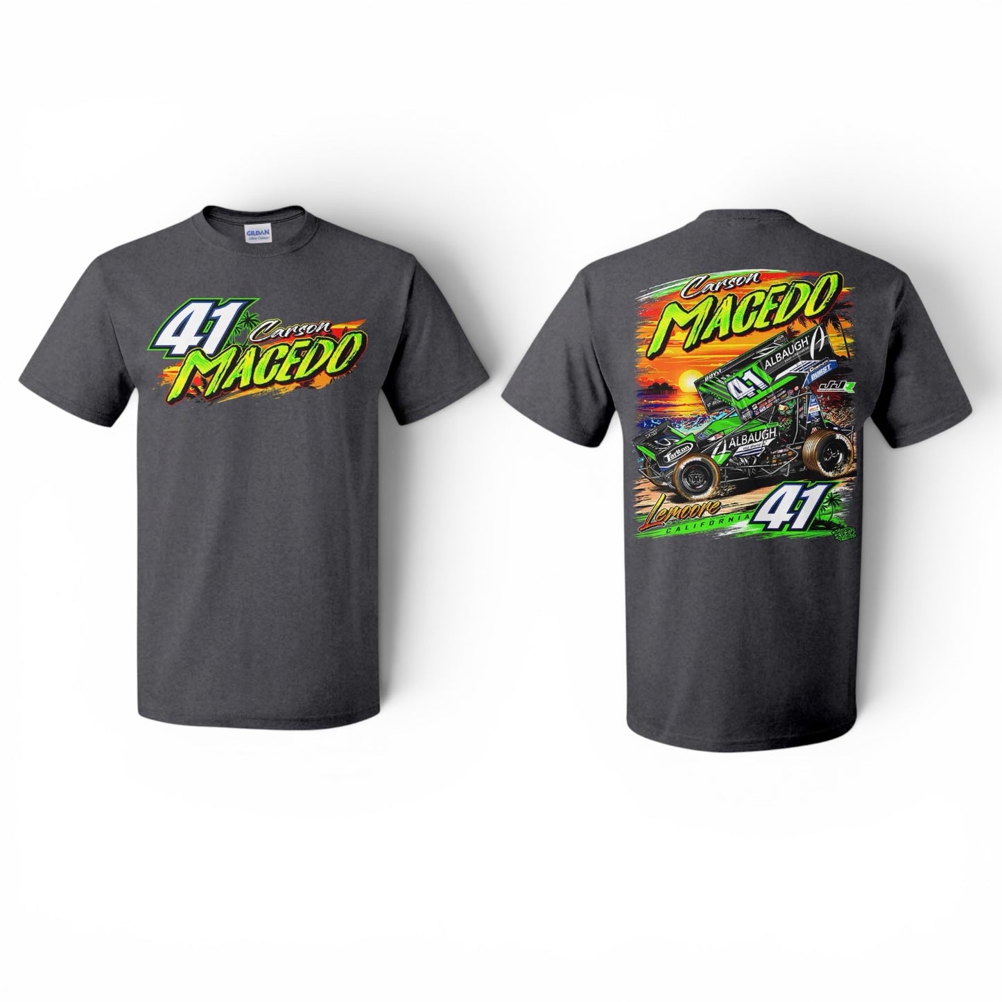 Cali Vibes Design T-Shirt (Heather Charcoal)