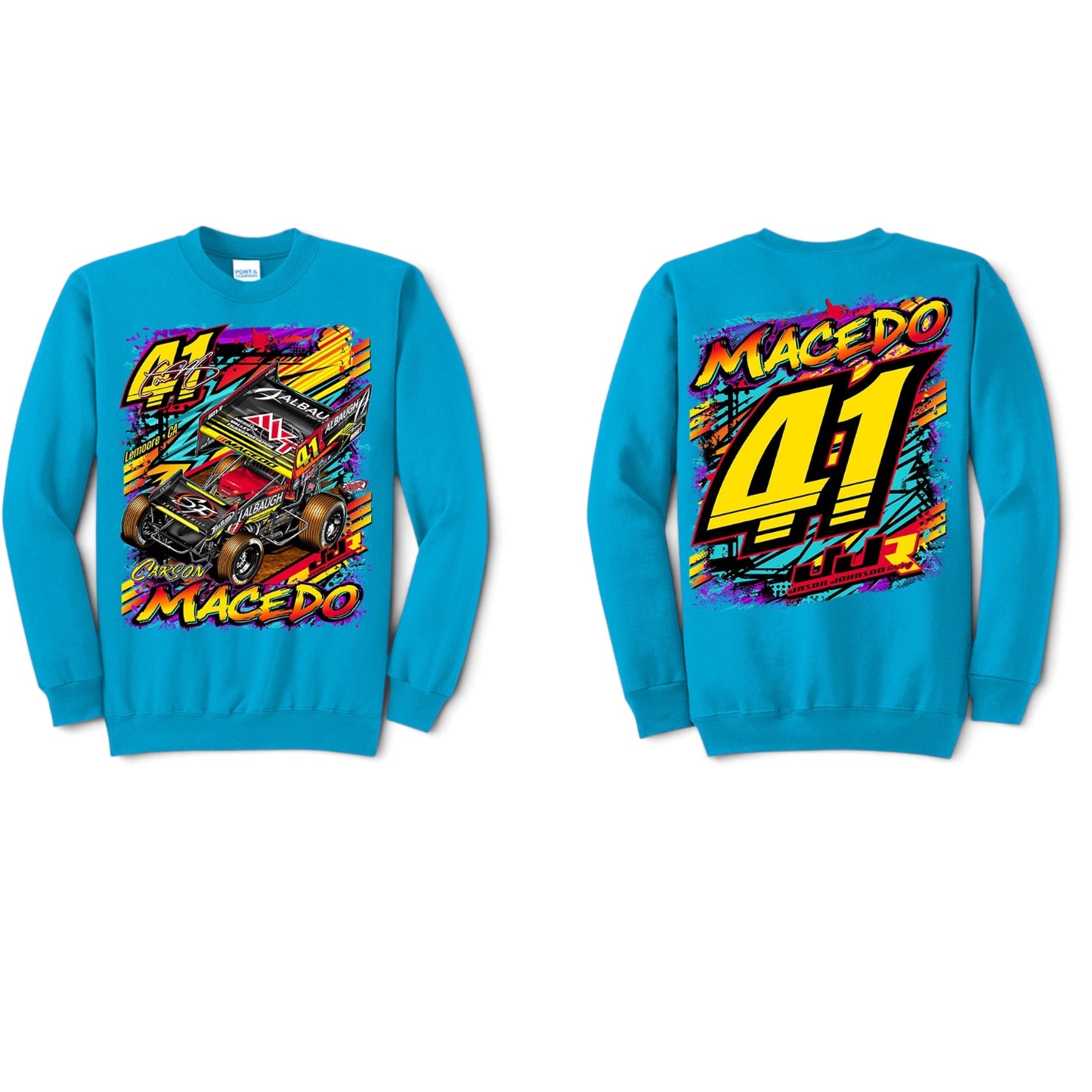 2026 Knoxville Graffiti Design Crew neck (Neon Blue)