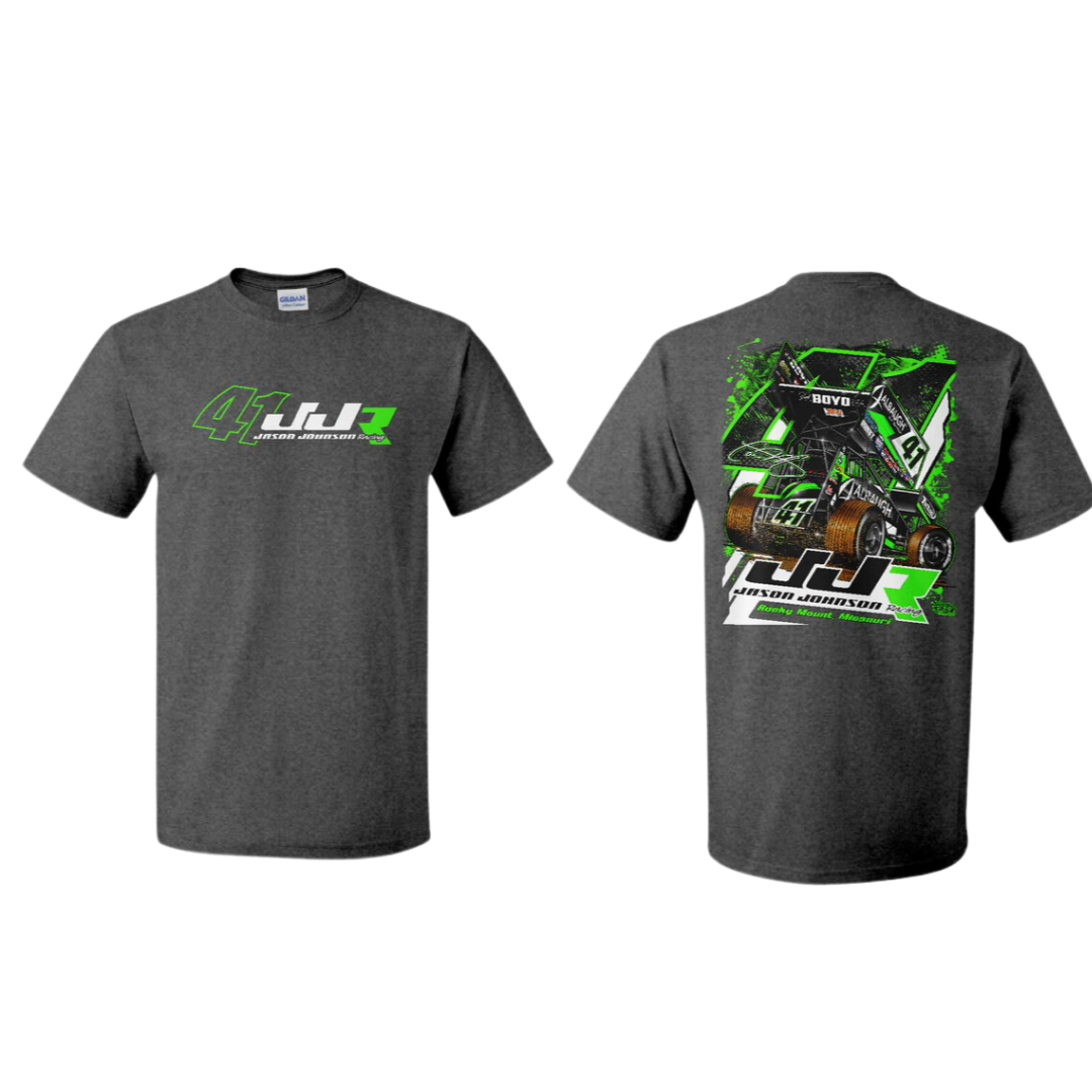 Neon Green Splash T-Shirt (Heather Grey)