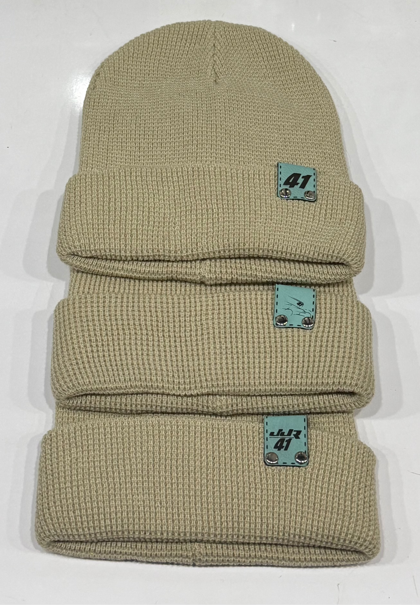 Ladies Waffle Beanie (Tan)