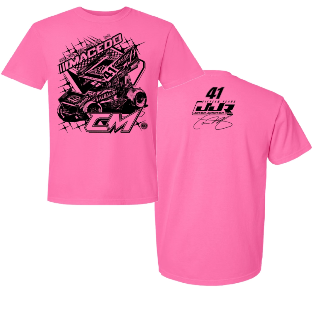 Youth Matte Magic T-Shirt W/ Car On Front (Neon Pink)