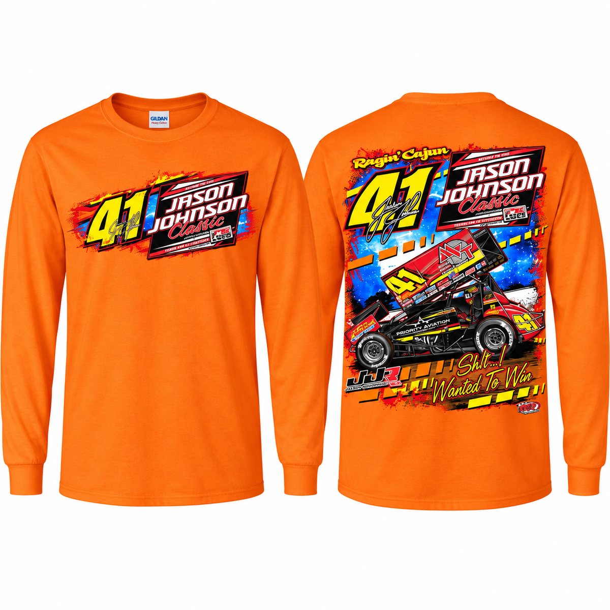 2026 Jason Johnson Classic T-Shirt (L/S Orange)