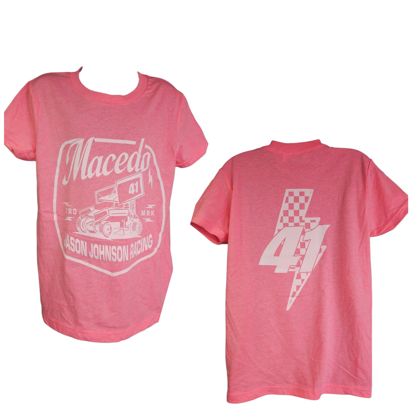 Youth Trademark Design T-Shirt (Neon Pink)
