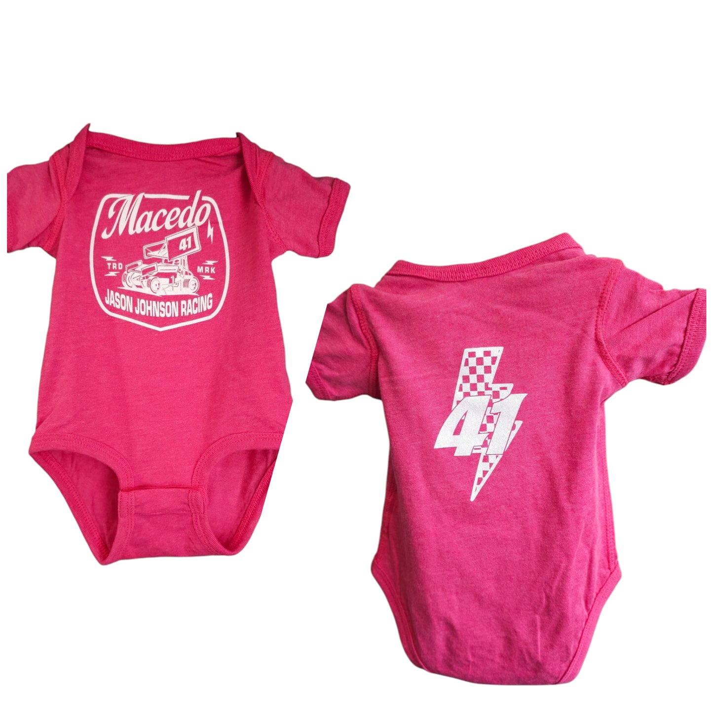 Toddler Trademark Design Onesie (Hot Pink)
