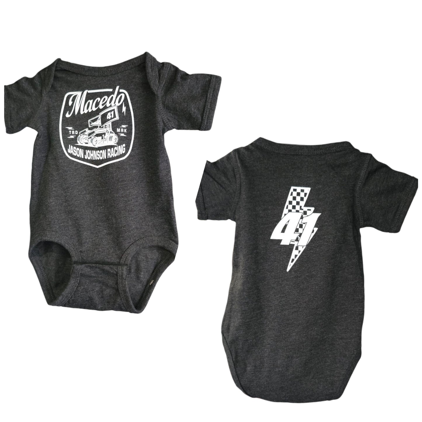 Toddler Trademark Design Onesie (Heather Charcoal)
