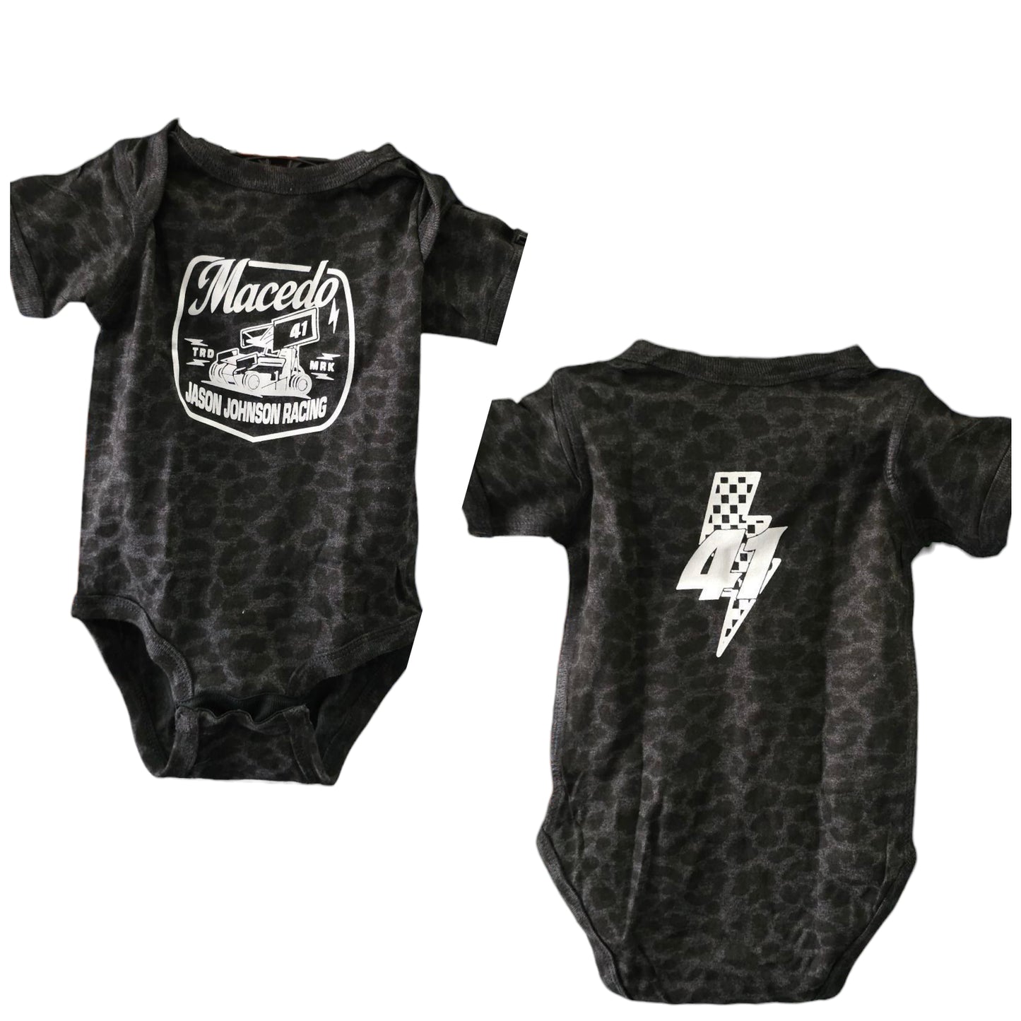 Toddler Trademark Design Onesie (Black Leopard)