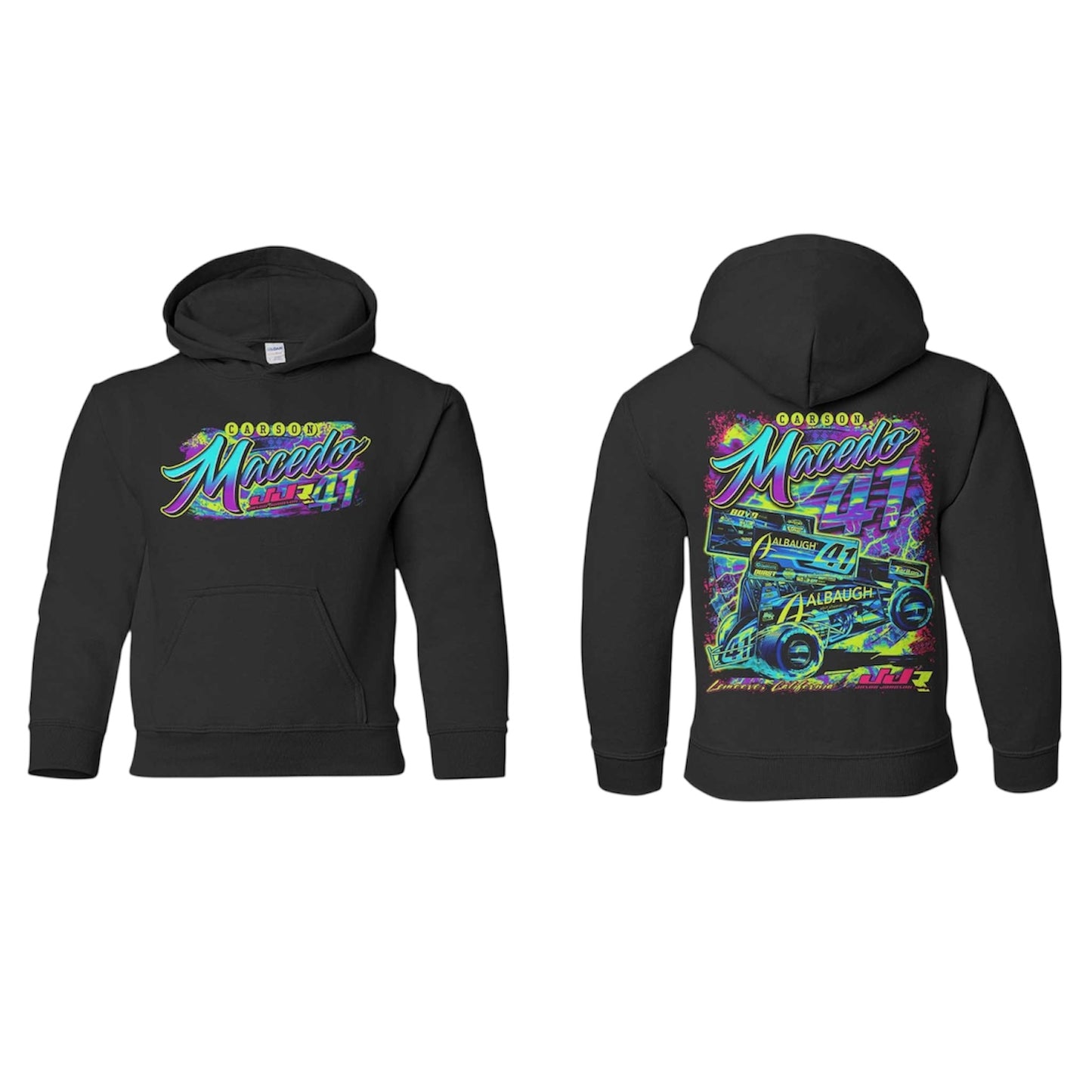 Youth 2025 Neon Hoodie (Black)
