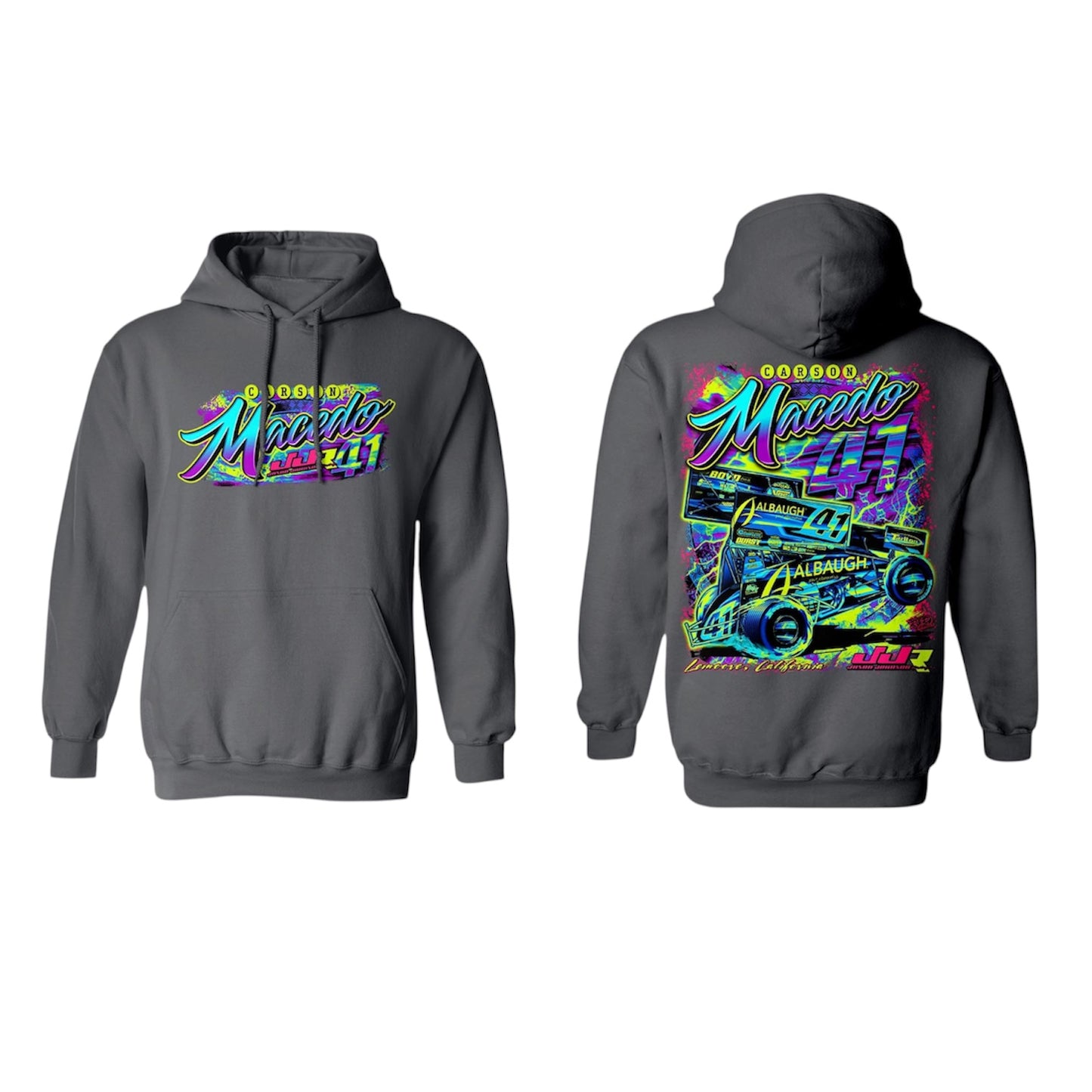 2025 Neon Sport Tek Hoodie (Dark Smoke Grey)