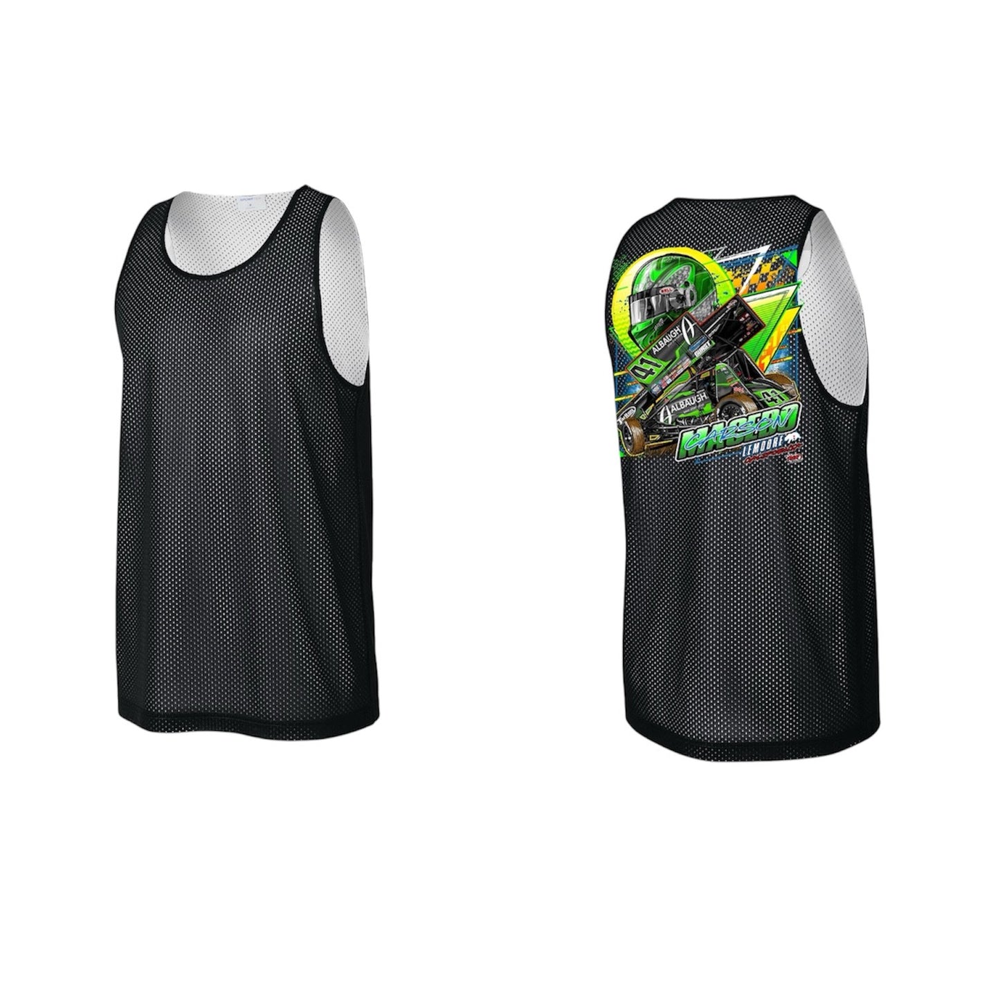 Summer Sunshine Design Sport-Tek Reversible Tank (Black-White)