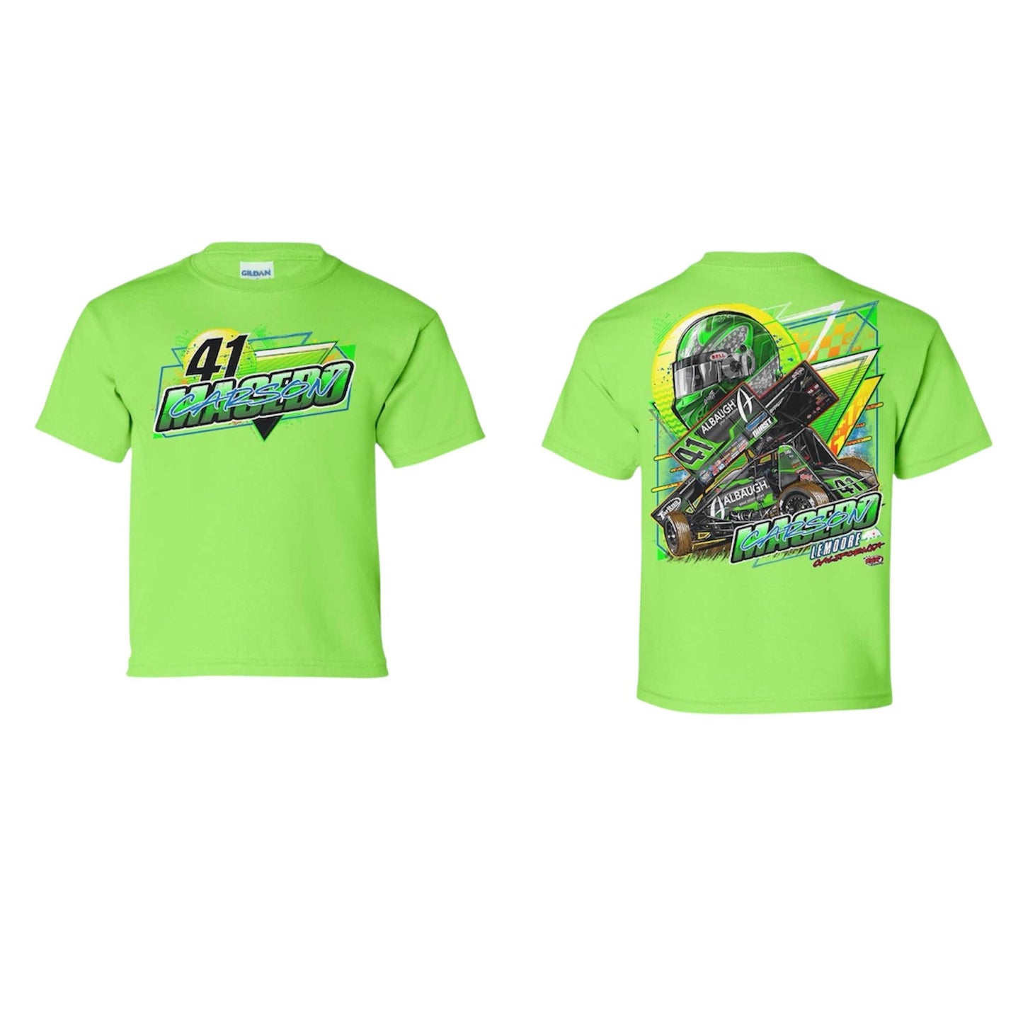 Youth Summer Sunshine Design T-Shirt (Neon Green)