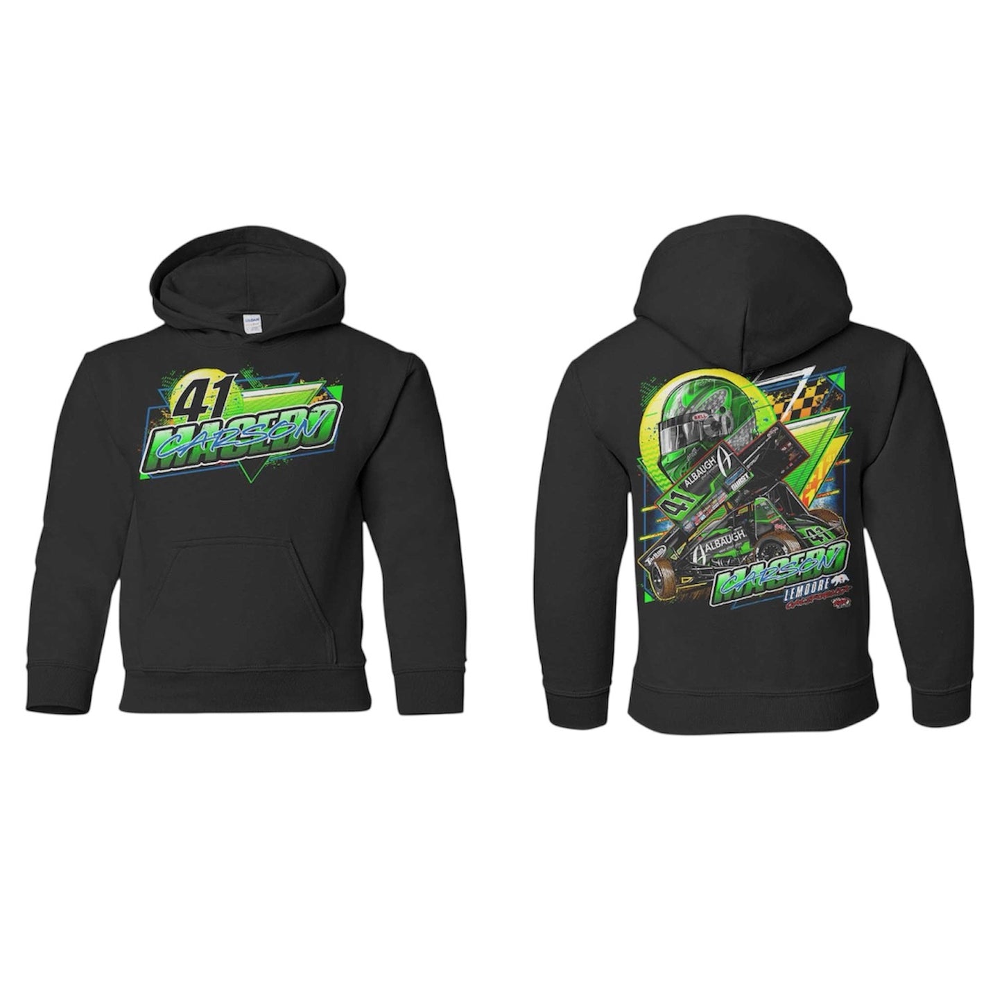 Youth Summer Sunshine Design Hoodie (Black)