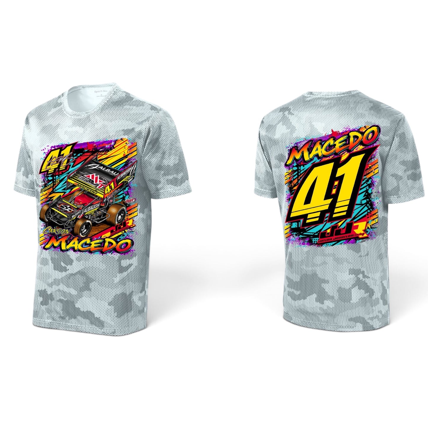Youth 2026 Knoxville Graffiti Design T-Shirt Moisture Wick Camo Hex (White)
