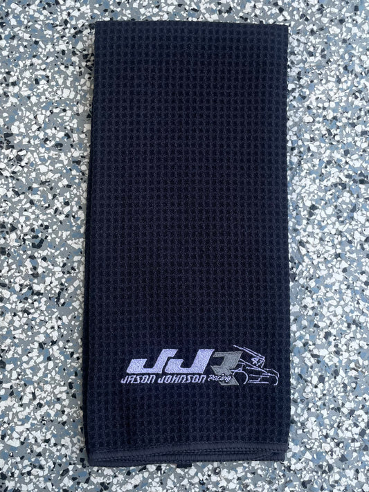 Waffle Golf Towel with JJR Sprint Car Logo