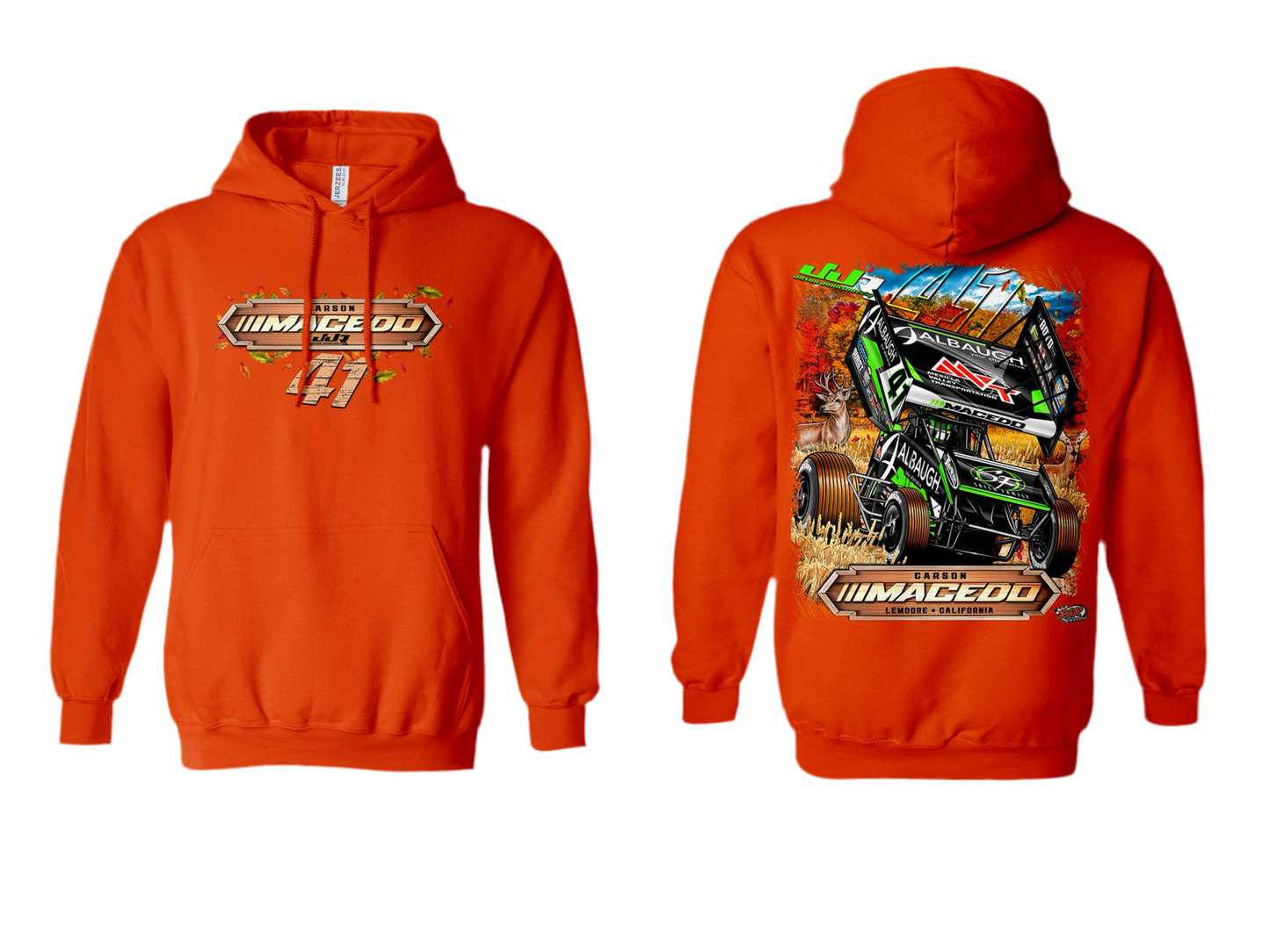 Youth Fall Design Hoodie (Orange)