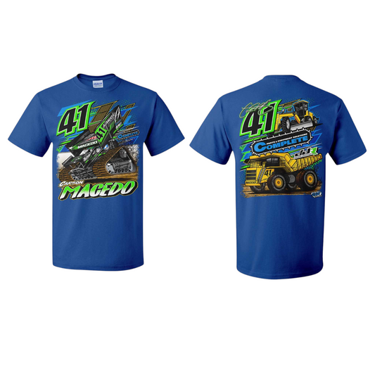 Pushing Dirt Design T-Shirt (Royal Blue)