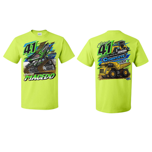 Pushing Dirt Design T-Shirt (Safety Yellow)