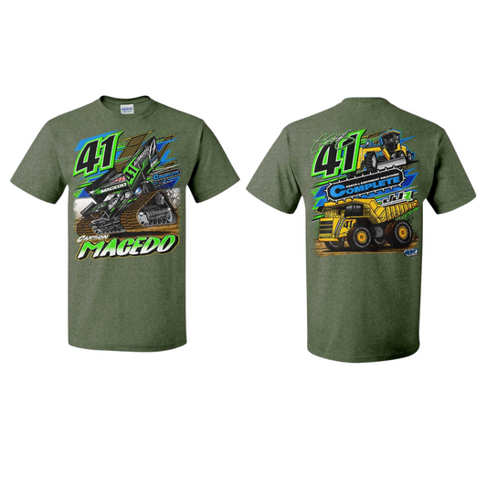 Pushing Dirt Design T-Shirt (Vintage Army Green)