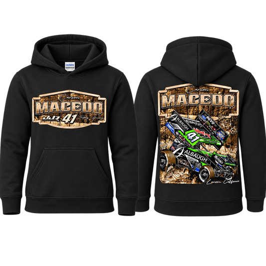 Toddler/Youth Huntin' Horsepower Design Hoodie (Black)