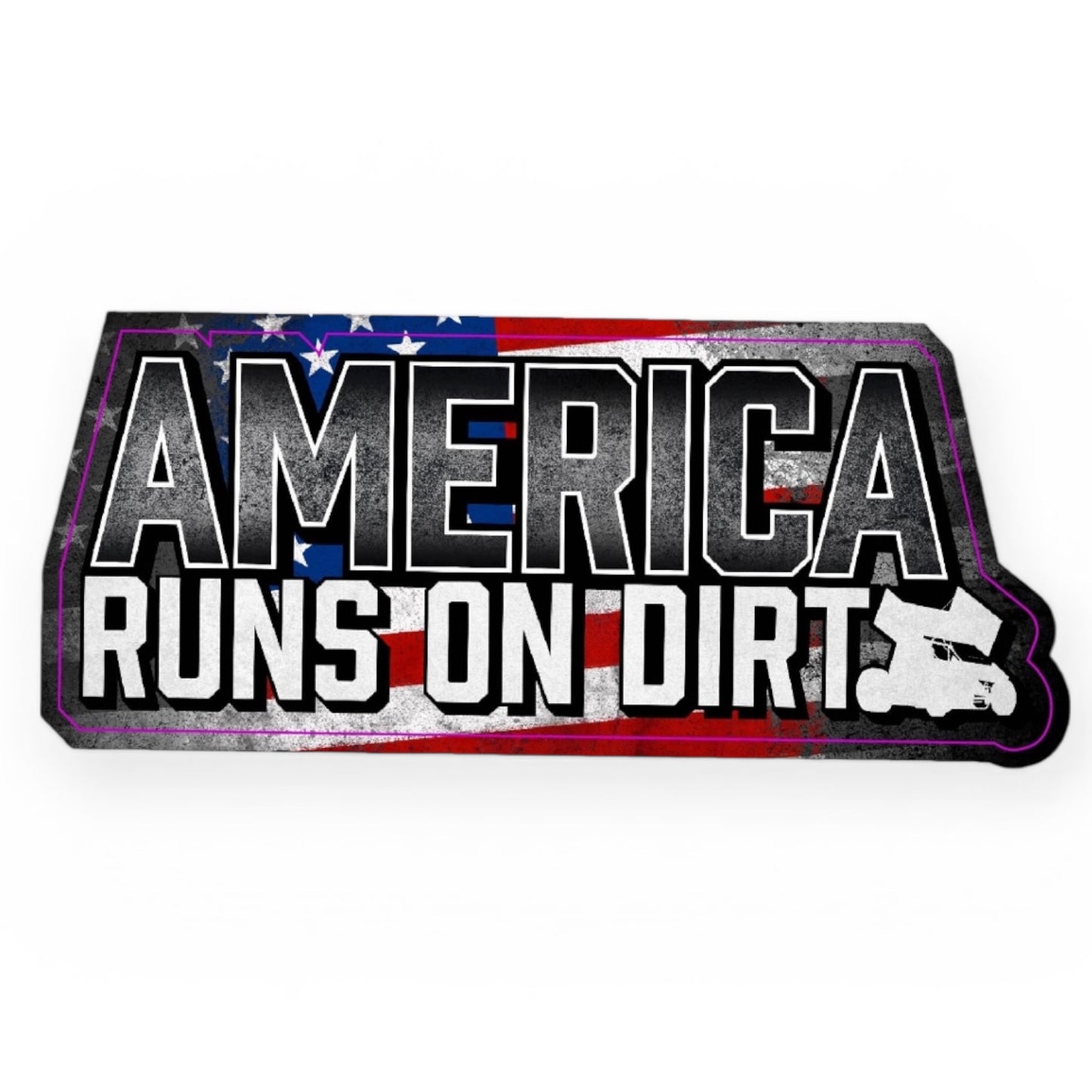 America Runs On Dirt Decal (#4)