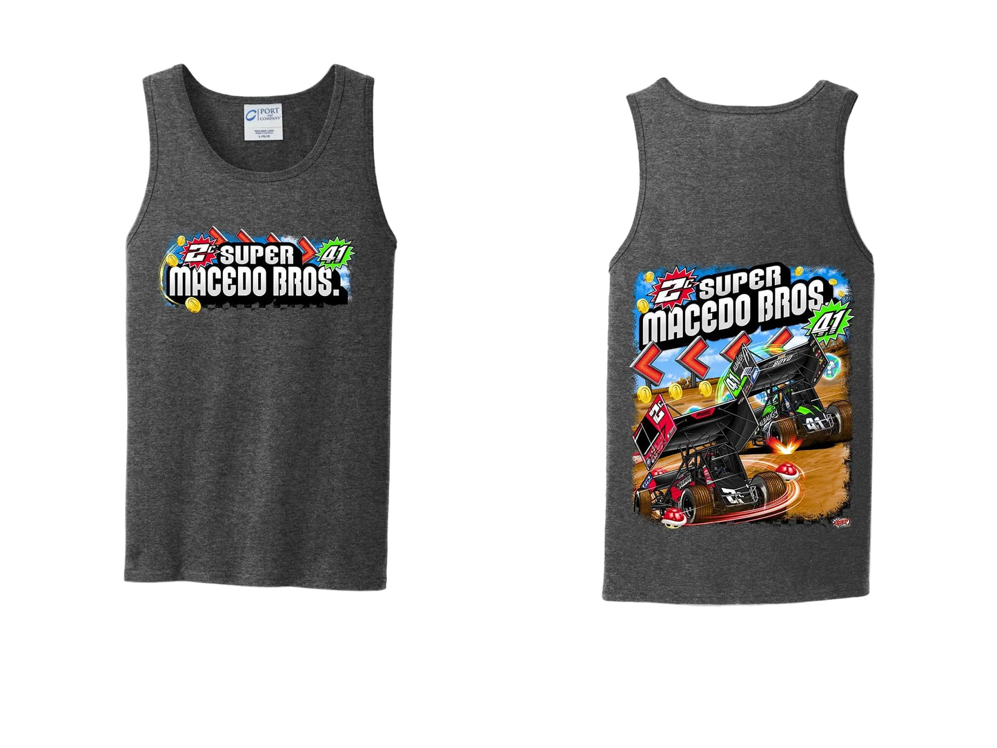 Men's Macedo Brothers 2.0 Design Tank (Dark Grey Heather)