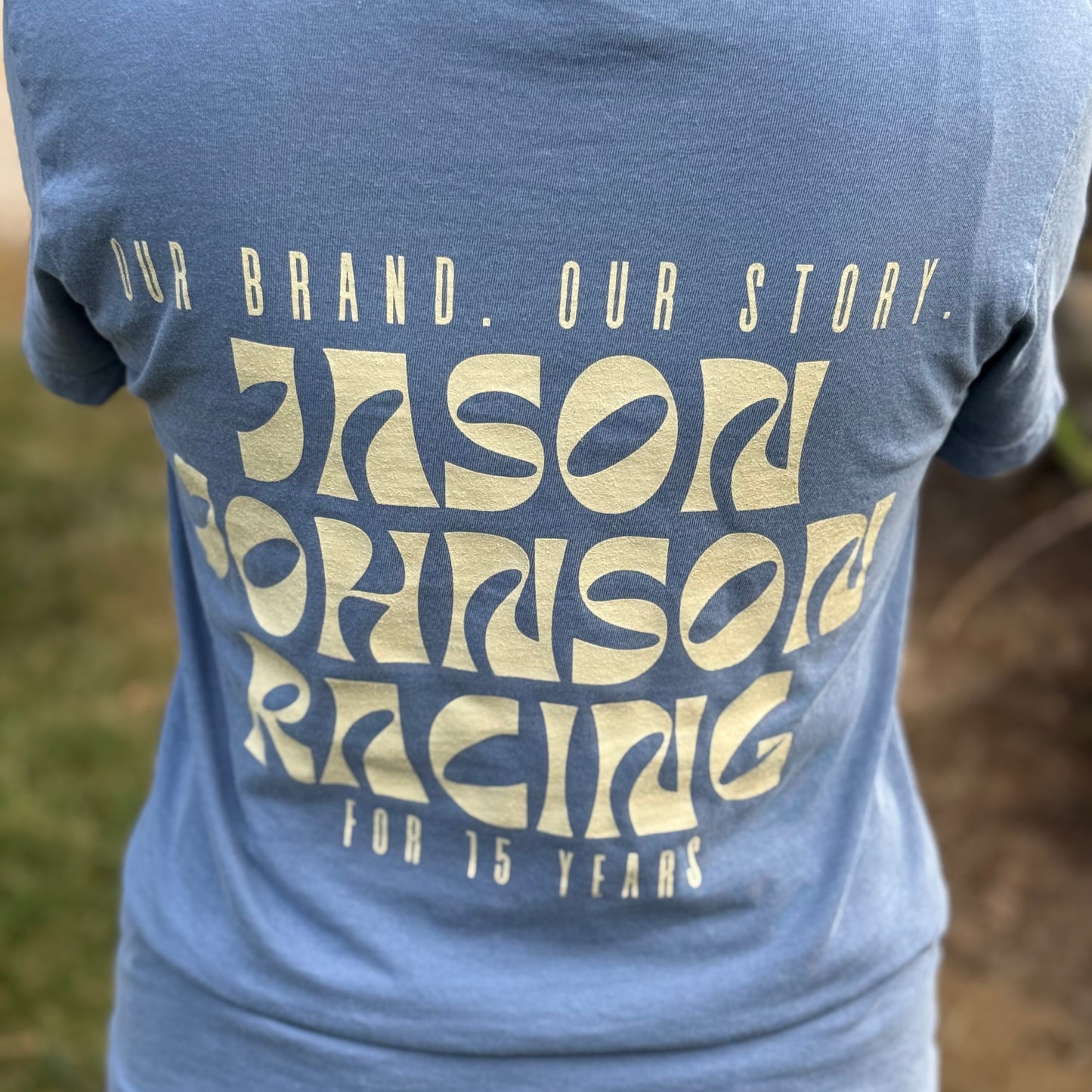 Our Brand. Our Story. T-Shirt (Washed Blue)