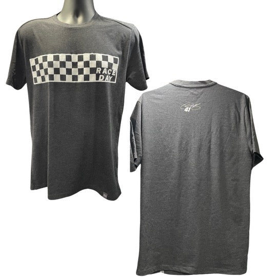Checkered Race Day T-Shirt (Smoked Grey)