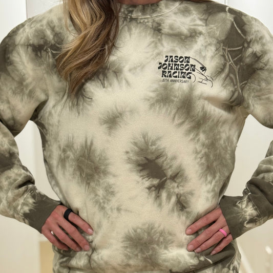 Our Brand. Our Story. Tie-Dye Crewneck Sweatshirt (Olive)
