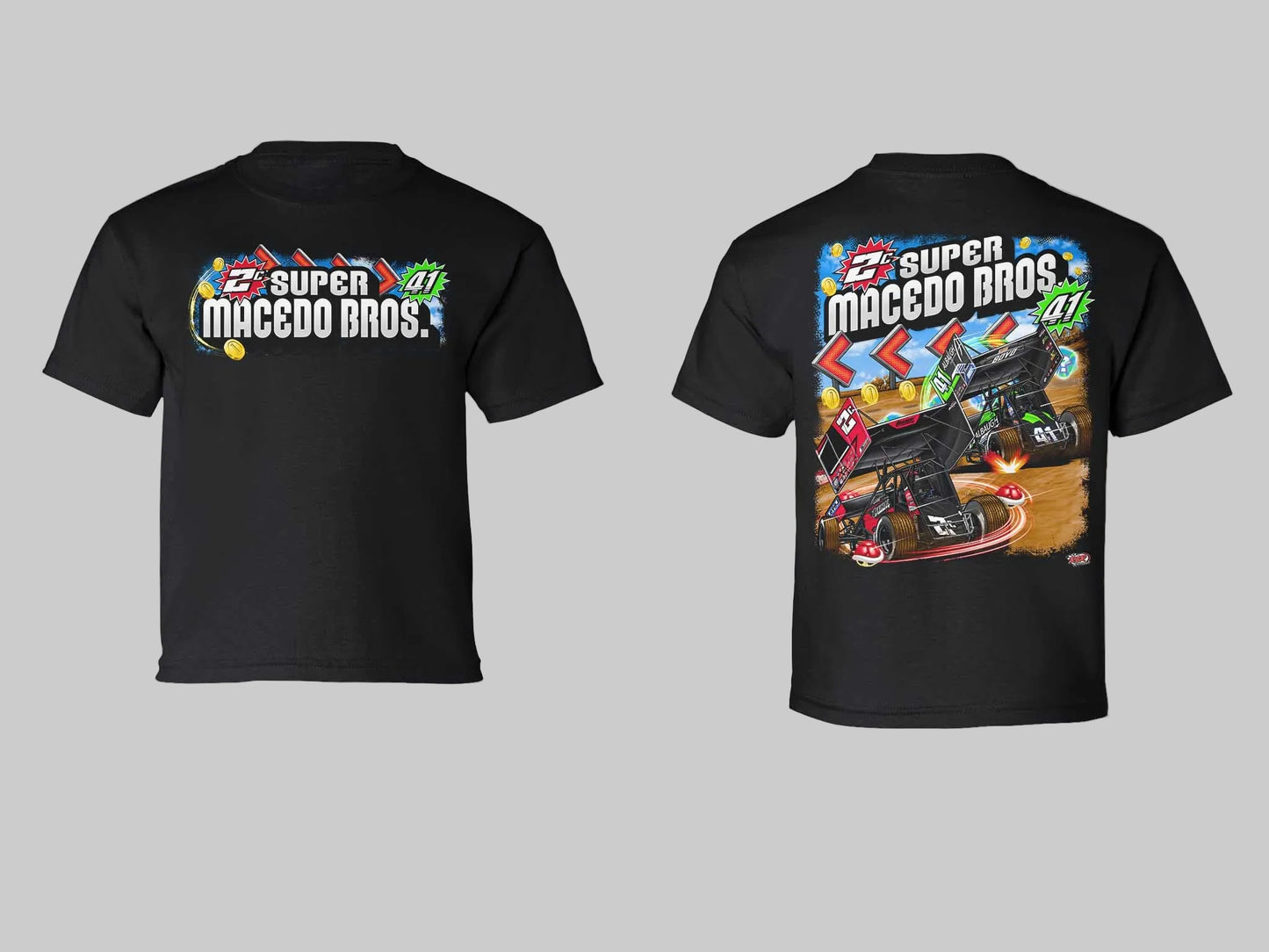 Toddler Macedo Brothers 2.0 Design T-Shirt (Black)