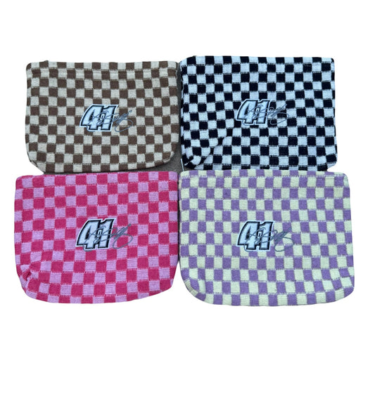 Checkered Ladies 41/ Carson Macedo Signature Make-Up Bag